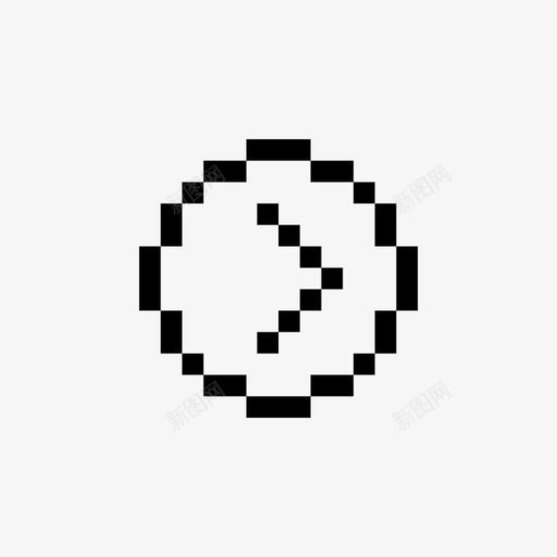 圆箭头箭头像素svg_新图网 https://ixintu.com 箭头 像素
