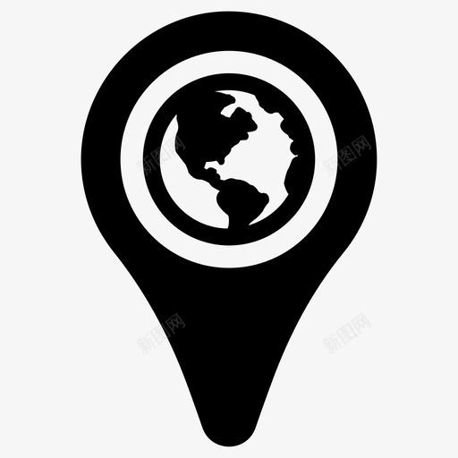 导航地理定位全球定位svg_新图网 https://ixintu.com 定位 导航 地理 全球定位 跟踪 世界 位置