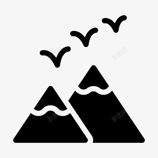 山鸟自然svg_新图网 https://ixintu.com 春天 鸟山 自然