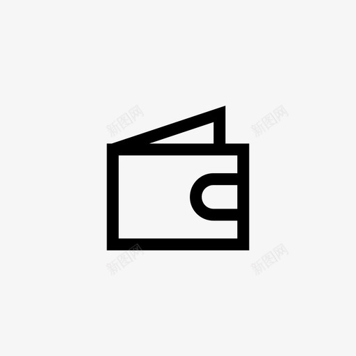 钱包现金钱svg_新图网 https://ixintu.com 钱包 现金 金钱 支付 储蓄 储蓄金 金融 线条 符号