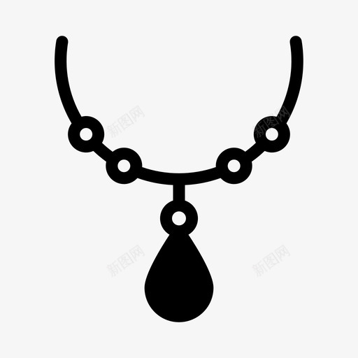 项链时装珠宝svg_新图网 https://ixintu.com 时装 项链 珠宝 吊坠 款式 线条