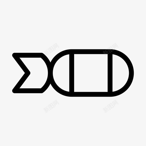 导弹爆炸军用svg_新图网 https://ixintu.com 军用 导弹 爆炸 火箭 武器 线条 符号