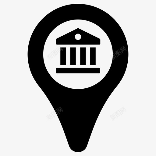 银行政府机构svg_新图网 https://ixintu.com 地点 银行 政府机构 地图 博物馆