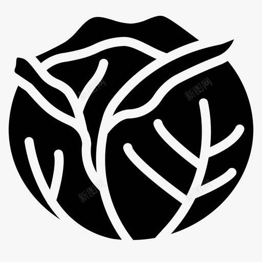 卷心菜农业自然svg_新图网 https://ixintu.com 蔬菜 卷心菜 农业 自然 植物 固体 风格