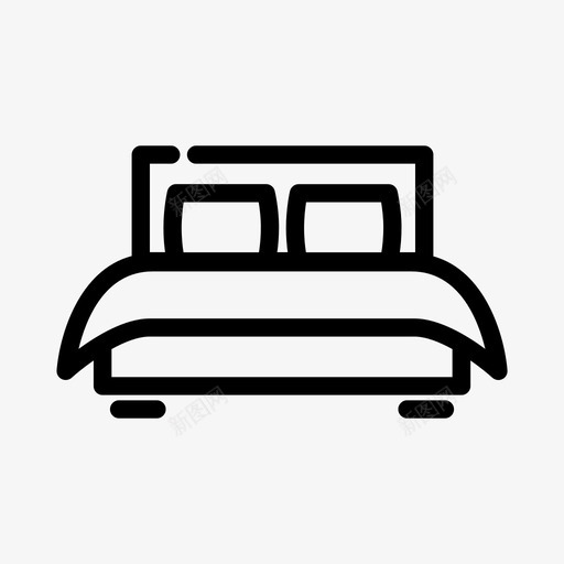 家庭床家具室内svg_新图网 https://ixintu.com 家庭 家具 室内 大型