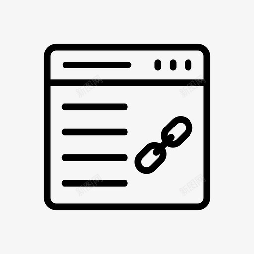 链接浏览器链svg_新图网 https://ixintu.com 互联网 搜索引擎 优化 链接 浏览器 网页 线条 符号