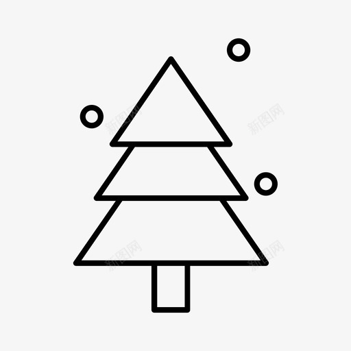 冬季树与雪圣诞节假期svg_新图网 https://ixintu.com 冬季 圣诞节 假期 图标 收集