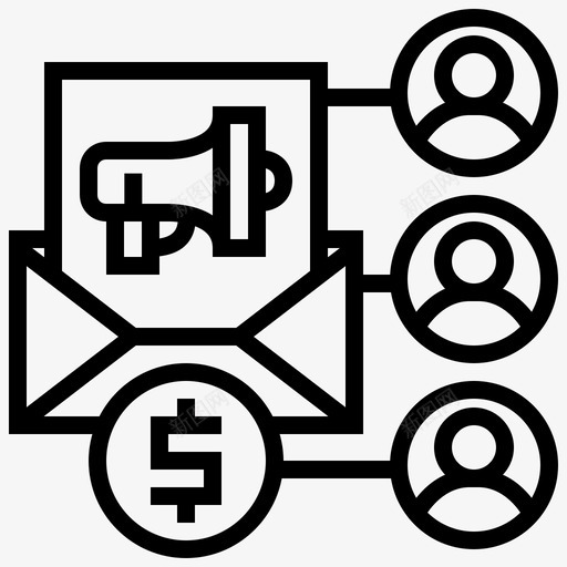 电子邮件营销数字推广svg_新图网 https://ixintu.com 电子邮件 营销 数字 推广 订户 业务 优化