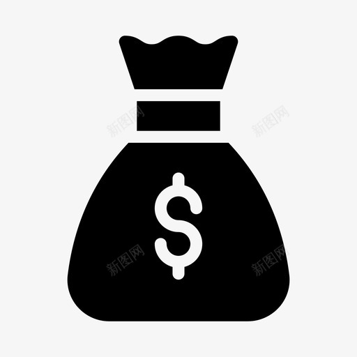 美元包预算svg_新图网 https://ixintu.com 美元 包预算 预算 货币 钱财务 财务 线条 符号