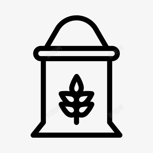 袋子面包房面粉svg_新图网 https://ixintu.com 面包房 袋子 面粉 谷物 小麦 线条 符号