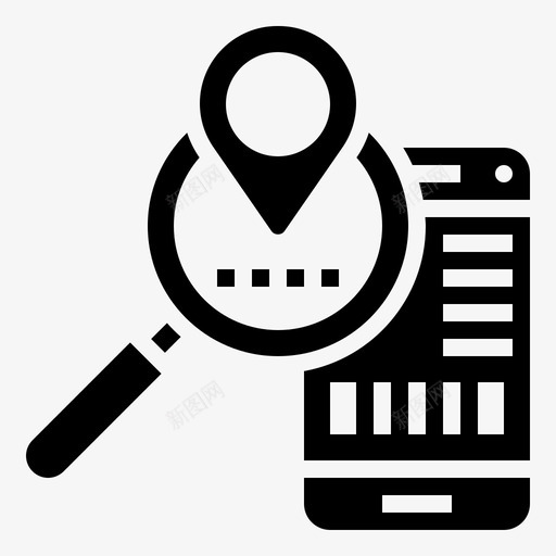 查找电话地图gps位置svg_新图网 https://ixintu.com 地图 查找 电话 位置 跟踪 导航 图示