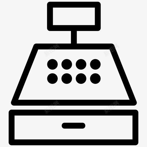 现金收银机商业电气svg_新图网 https://ixintu.com 现金 收银机 商业 电气设备 机器 货币