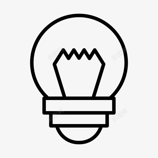 灯泡电发明svg_新图网 https://ixintu.com 灯泡 发明 思想