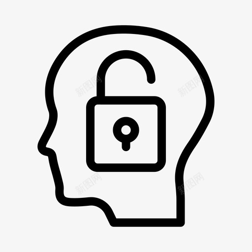 解锁帐户配置文件svg_新图网 https://ixintu.com 安全性 解锁 帐户 配置文件 用户