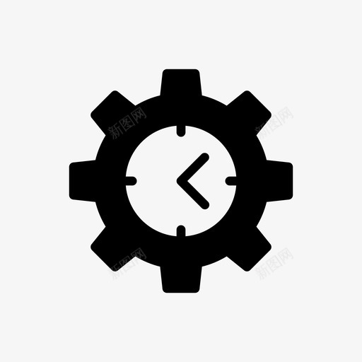 时间时钟管理svg_新图网 https://ixintu.com 时间 时钟 管理 项目 计划 设置 日期 线图 图示