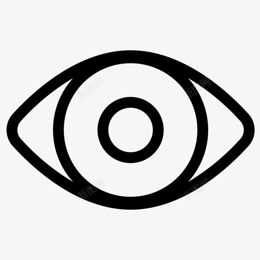 眼睛眼球看svg_新图网 https://ixintu.com 眼睛 眼球 看看 视觉 大纲 第卷