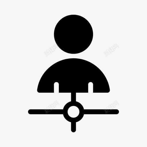 配置文件连接网络svg_新图网 https://ixintu.com 网络 配置文件 连接 共享 用户 云计算 线条 符号