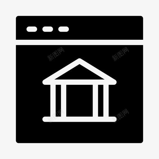 互联网银行金融svg_新图网 https://ixintu.com 银行 互联网 金融在线 网页 像素 线条 符号
