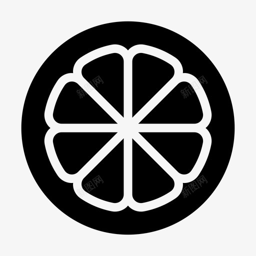 柠檬食品水果svg_新图网 https://ixintu.com 水果 柠檬 食品 橙子 切片 蔬菜 线条