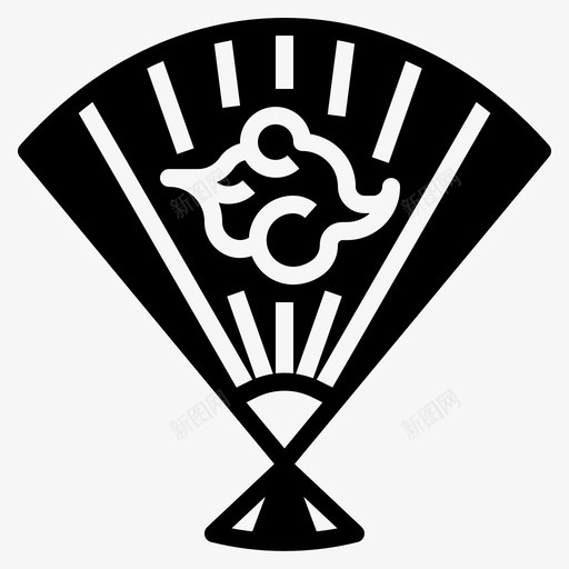 中国扇子传统传统扇子svg_新图网 https://ixintu.com 中国 扇子 传统 新年