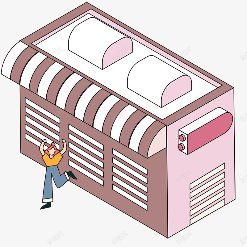 卡通建筑透明png免抠素材_新图网 https://ixintu.com 卡通 建筑 透明