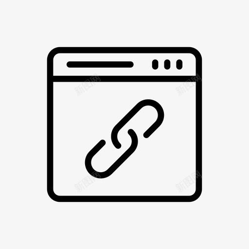 附加链链接svg_新图网 https://ixintu.com 搜索引擎 优化 附加 链接 网址 网页 线条 符号
