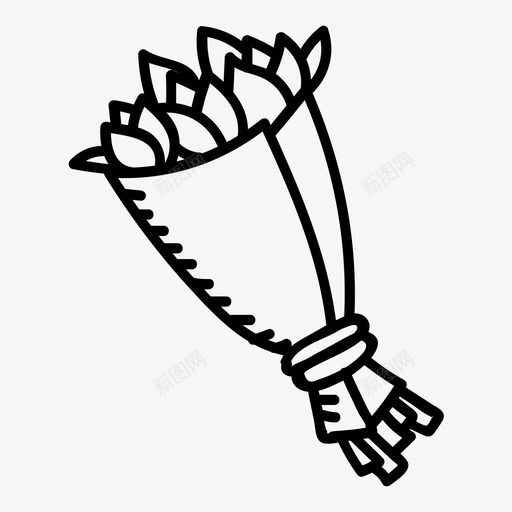 鲜花母亲节礼物手绘svg_新图网 https://ixintu.com 母亲节 鲜花 礼物 手绘 节日 妈妈