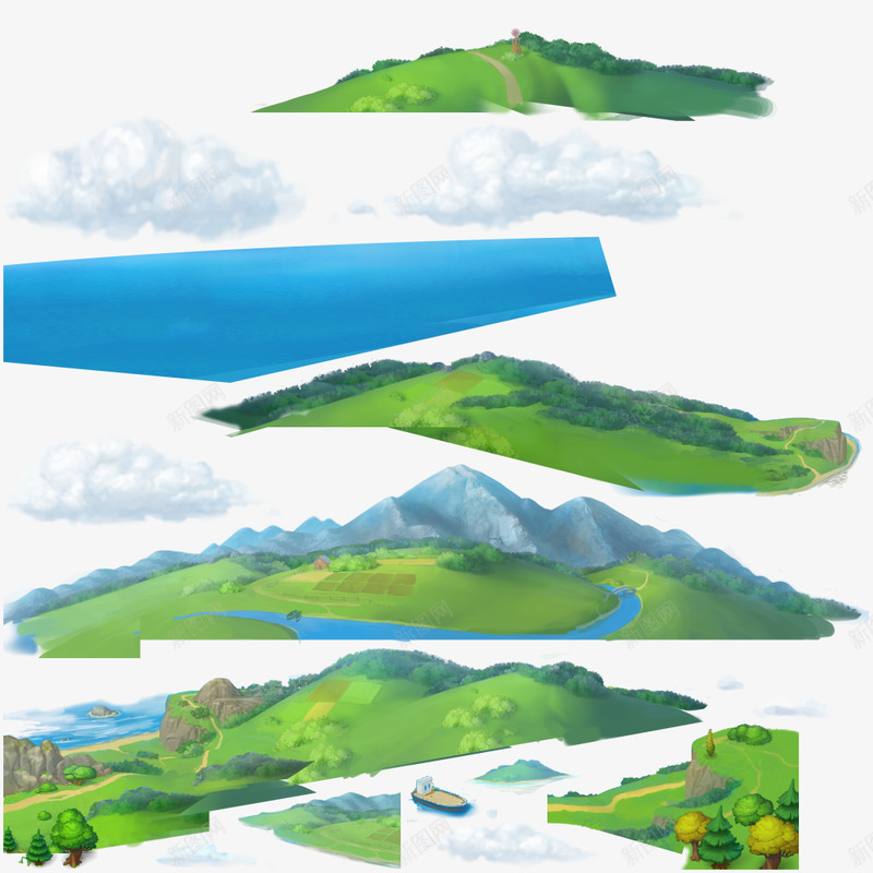 横版竖版场景png免抠素材_新图网 https://ixintu.com 横版 竖版 场景