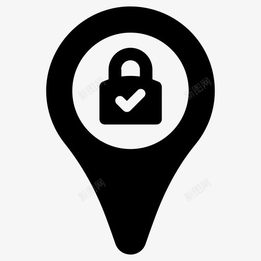 安全位置锁定svg_新图网 https://ixintu.com 位置 安全 锁定 地图 保护