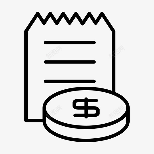 收据账单现金svg_新图网 https://ixintu.com 收据 账单 现金 美元 元钱 钱行