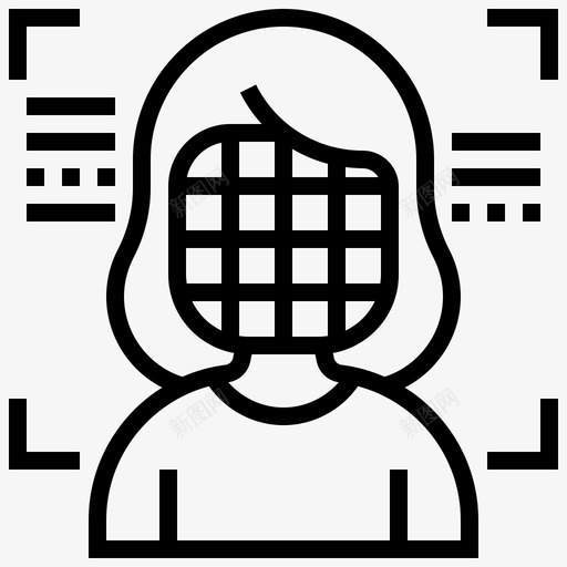 人脸检测人类识别svg_新图网 https://ixintu.com 人脸 检测 人类 识别 传感器 生物识别