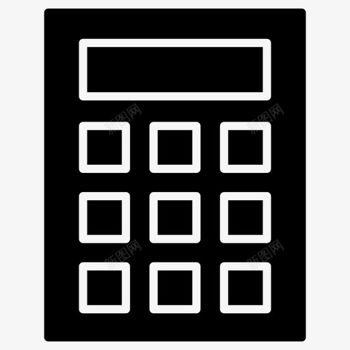 计算器科学填充svg_新图网 https://ixintu.com 计算器 科学 填充