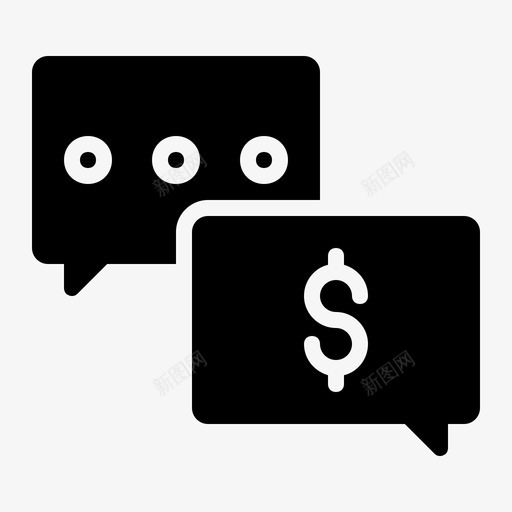 聊天商务交谈svg_新图网 https://ixintu.com 商务 聊天 交谈 讨论 金融 雕文