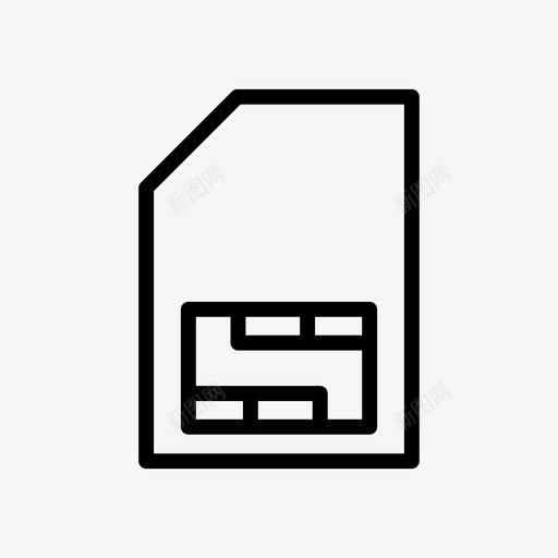 sim芯片微型svg_新图网 https://ixintu.com 对象 芯片 微型 电话