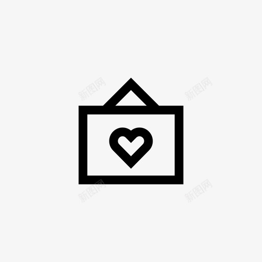 爱板挂svg_新图网 https://ixintu.com 浪漫 爱板 挂心 爱浪 像素 完美 线条