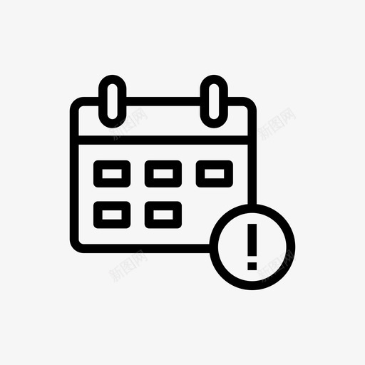 日历日期错误svg_新图网 https://ixintu.com 日期 日历 错误 月份 计划 时间 图示