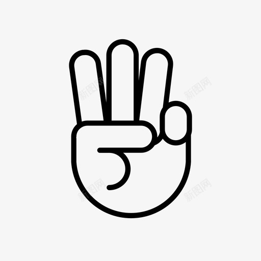 童子军荣誉之手手指手势svg_新图网 https://ixintu.com 童子军 荣誉 之手 手指 手势