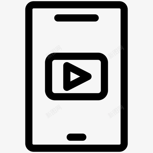 youtube应用程序播放智能手机svg_新图网 https://ixintu.com 应用程序 播放 智能 手机 大纲