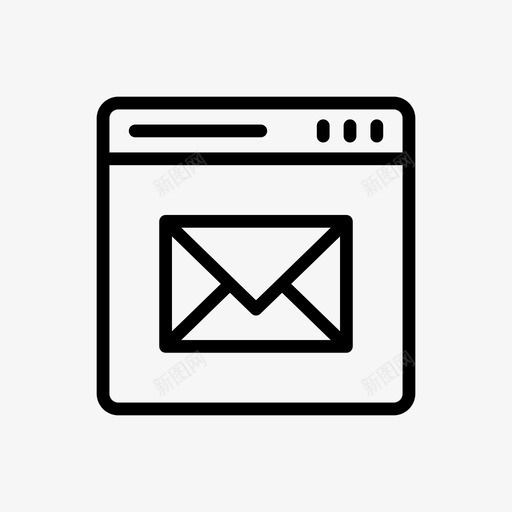 电子邮件消息在线svg_新图网 https://ixintu.com 搜索引擎 优化 网页 电子邮件 消息 在线 线条 符号