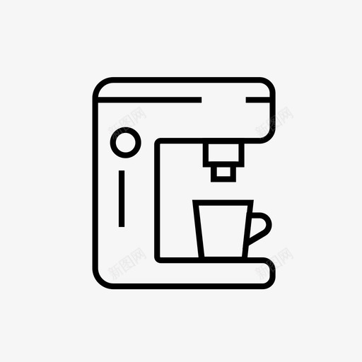 咖啡机饮料图标svg_新图网 https://ixintu.com 咖啡机 图标 饮料 商店 咖啡店