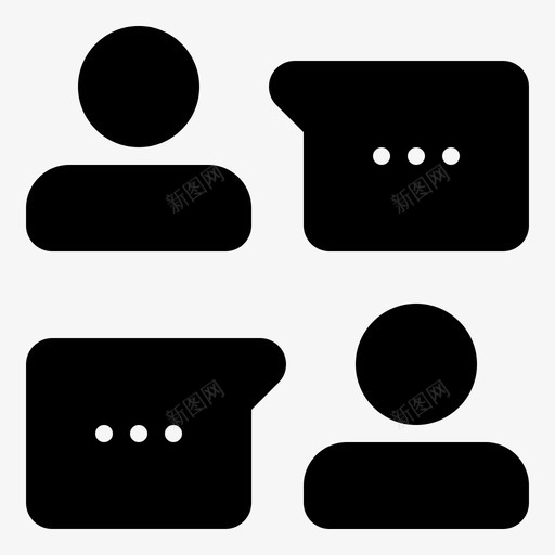 对话交流人际svg_新图网 https://ixintu.com 对话 交流 人际 社交 媒体 演讲
