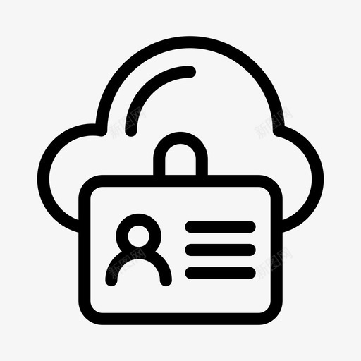 id徽章卡svg_新图网 https://ixintu.com 徽章 卡云 服务器 网络 云计算 线条 符号