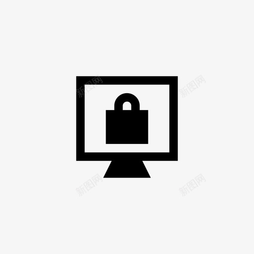 锁计算机私人svg_新图网 https://ixintu.com 安全 计算机 私人 保护 屏幕 犯罪 像素 完美 线条 轮廓