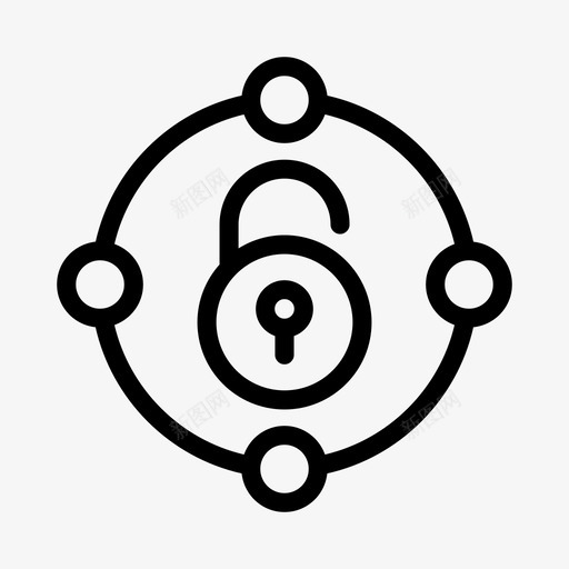 解锁连接网络svg_新图网 https://ixintu.com 解锁 连接 网络 共享 不安全 互联网 数字 营销