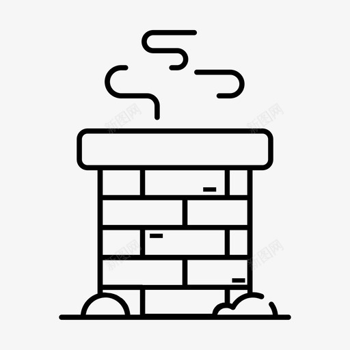 冬季圣诞烟囱节日雪svg_新图网 https://ixintu.com 冬季 圣诞 烟囱 节日 图标 收集