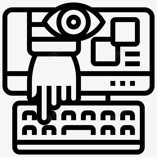 间谍软件电脑黑客svg_新图网 https://ixintu.com 间谍软件 电脑 黑客 渗透 软件 网络 抢劫