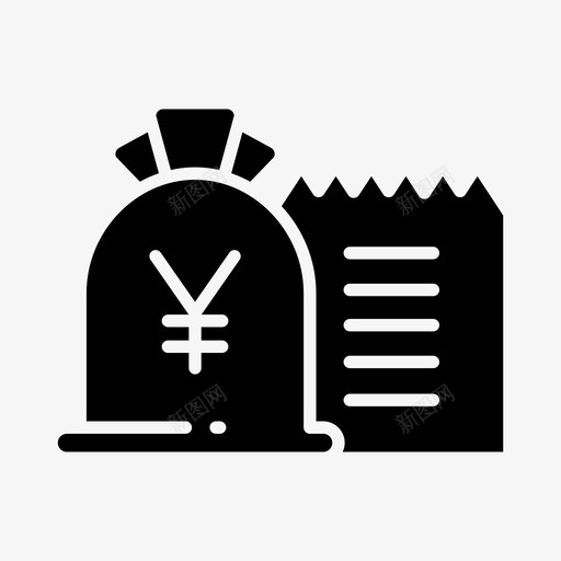 钱现金钱袋svg_新图网 https://ixintu.com 钱现金 现金 钱袋 元钱