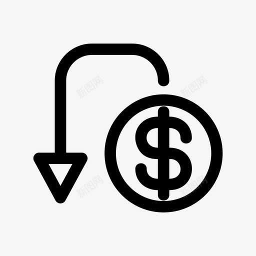 退款财务金钱svg_新图网 https://ixintu.com 财务 退款 金钱 还原 购物 图标