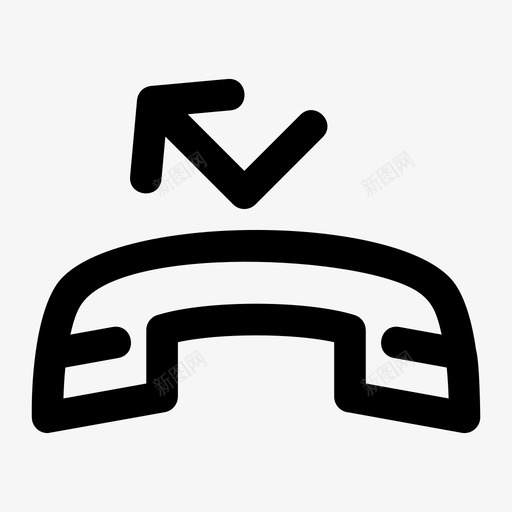 未接来电箭头电话svg_新图网 https://ixintu.com 未接 来电 拒绝 箭头 电话