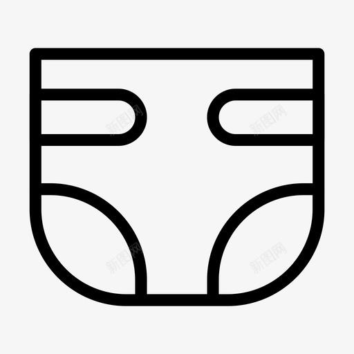 帮宝适儿童尿布svg_新图网 https://ixintu.com 儿童 帮宝 尿布 儿童服装 玩具 线条